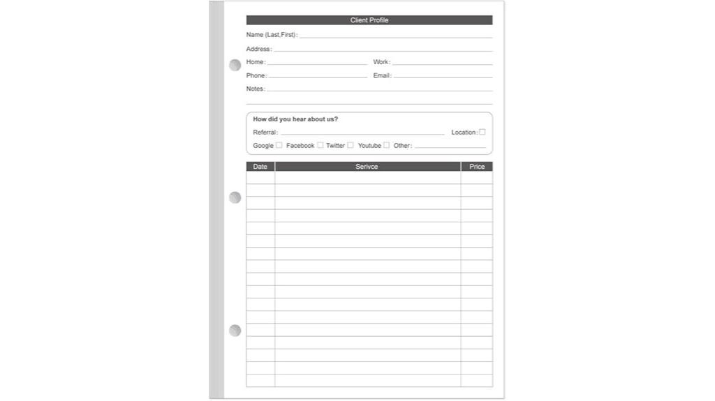 a5 binder insert cards