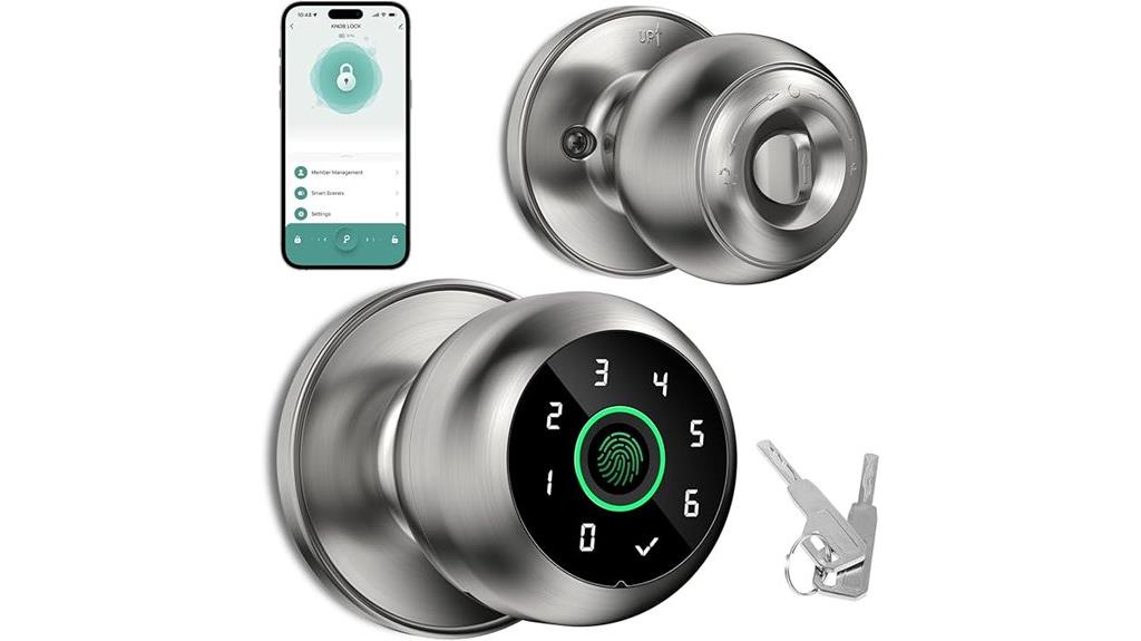biometric keypad door lock