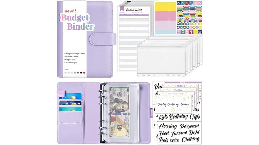 budget organizer with savings challenge