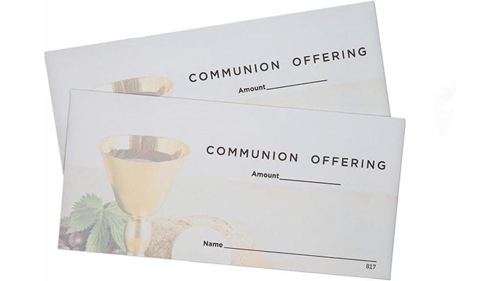 church communion offering envelopes