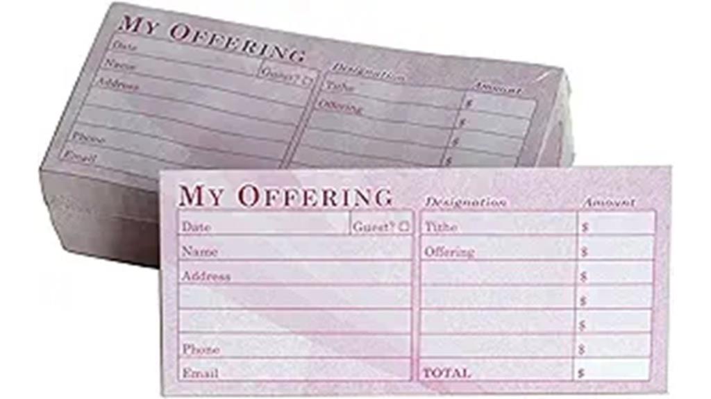 church donation envelope pack