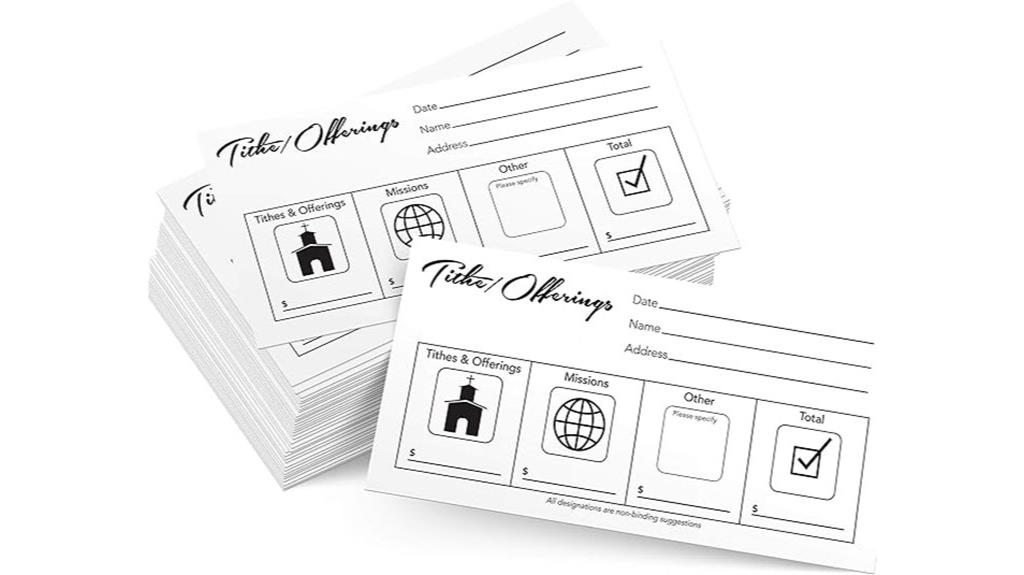 church tithe donation envelopes