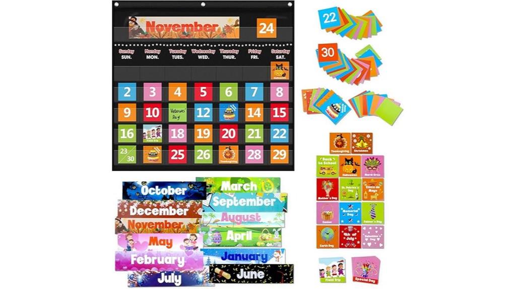 classroom calendar pocket chart