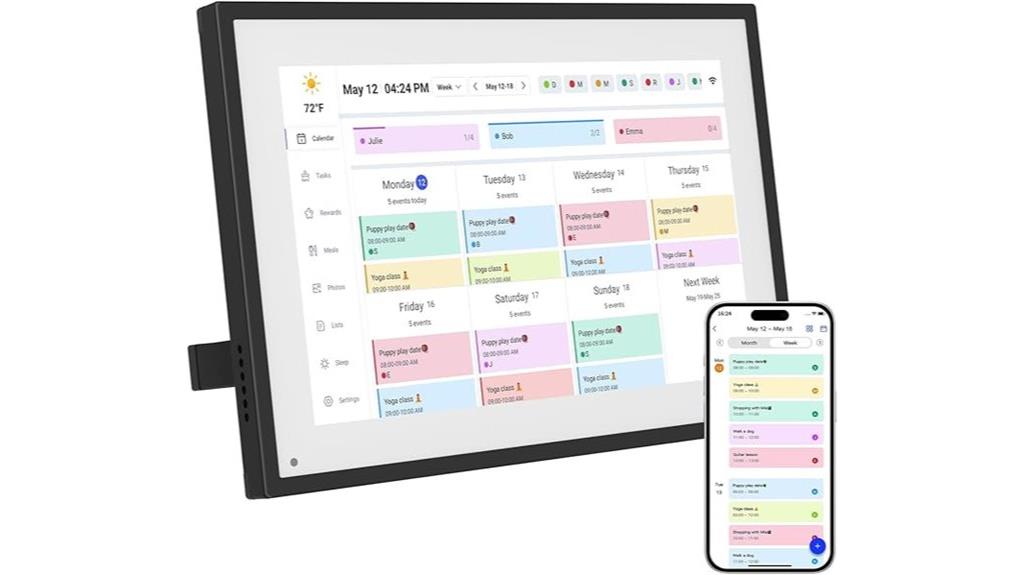 digital touchscreen calendar frame