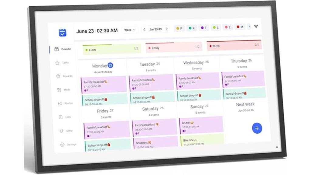digital touchscreen calendar planner