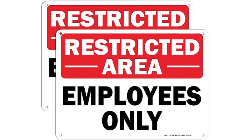 employees only restricted area