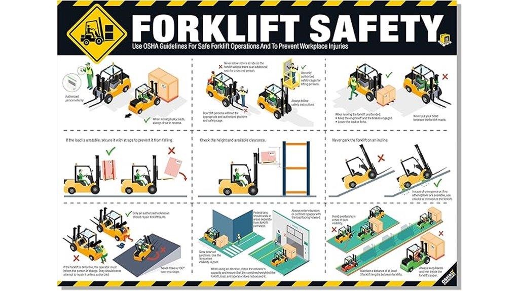 forklift safety waterproof guide