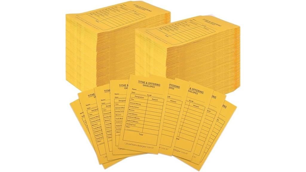 golden paper offering envelopes