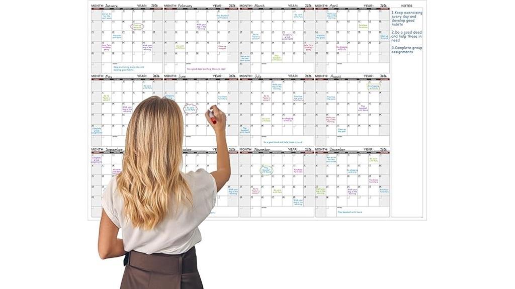 large reusable wall calendar