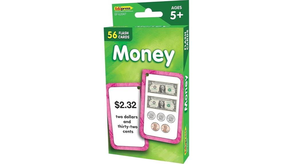 money flash cards set
