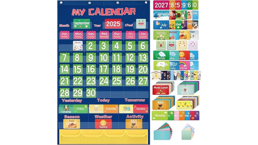 monthly classroom calendar set