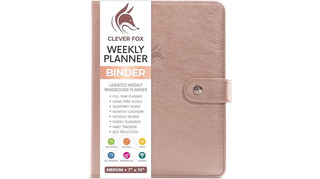 organized weekly planning binder