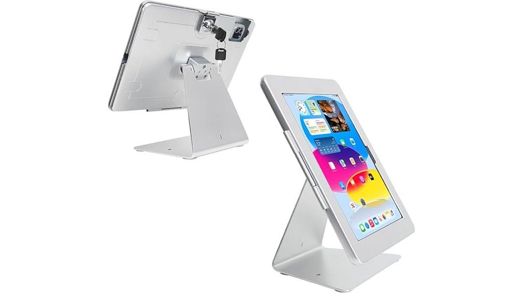 secure silver lock stand