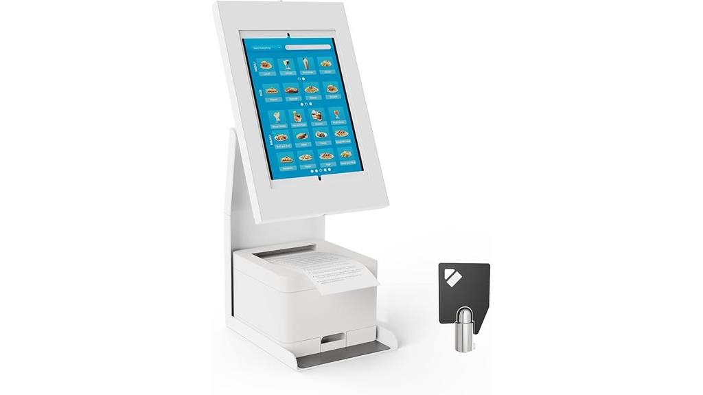 tablet kiosk with printer