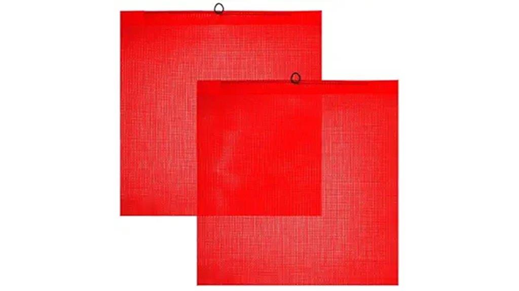 two safety flags mesh