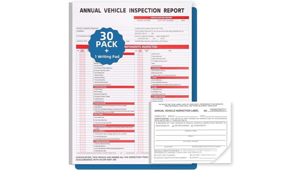 vehicle inspection report forms