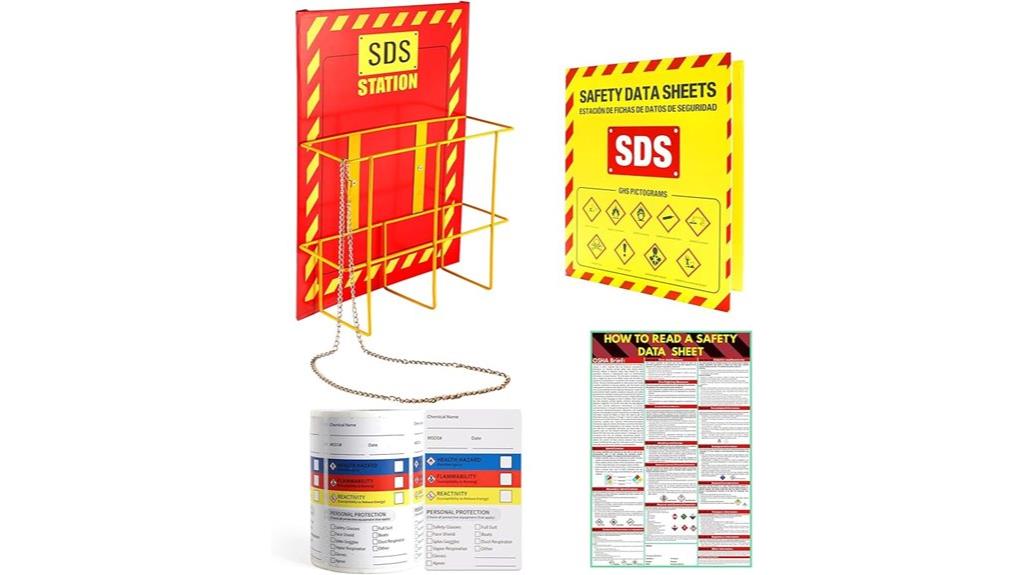 yellow heavy duty sds wall station