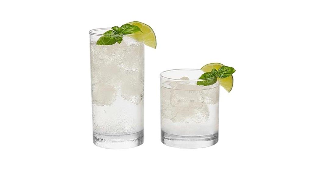 16 piece glassware set