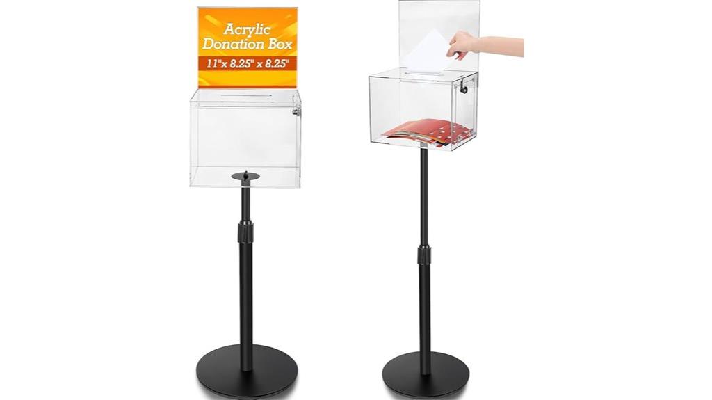 acrylic donation box set