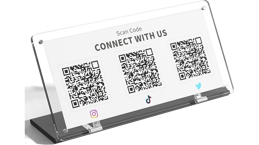 acrylic qr code display