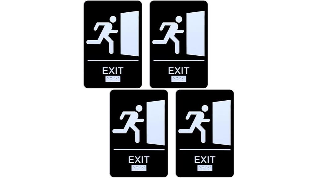 ada braille exit signs