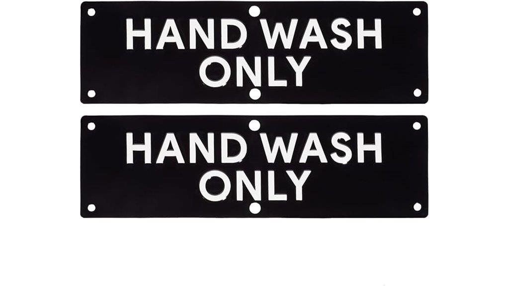 aluminum hand wash signs