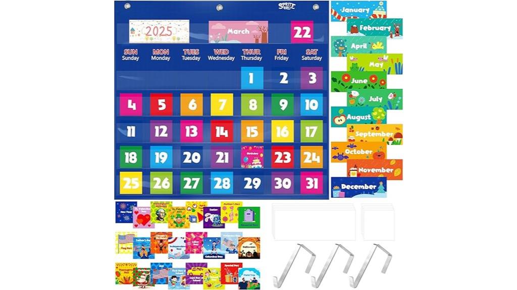classroom calendar card set