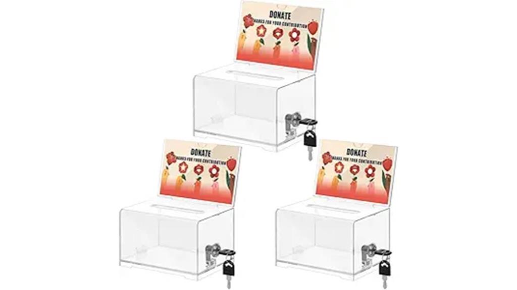 clear kyodoled donation boxes