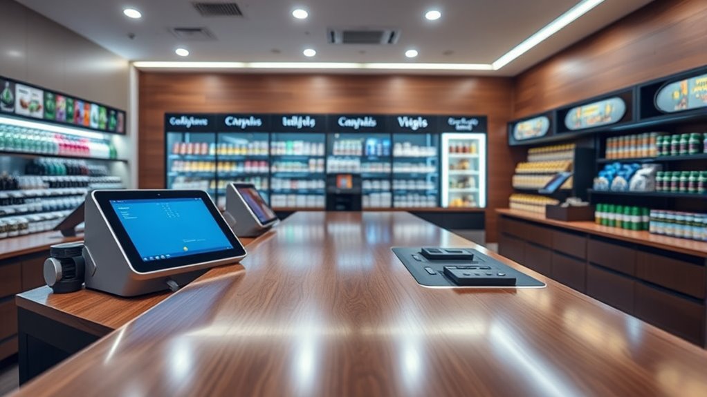 dispensary cash counter features