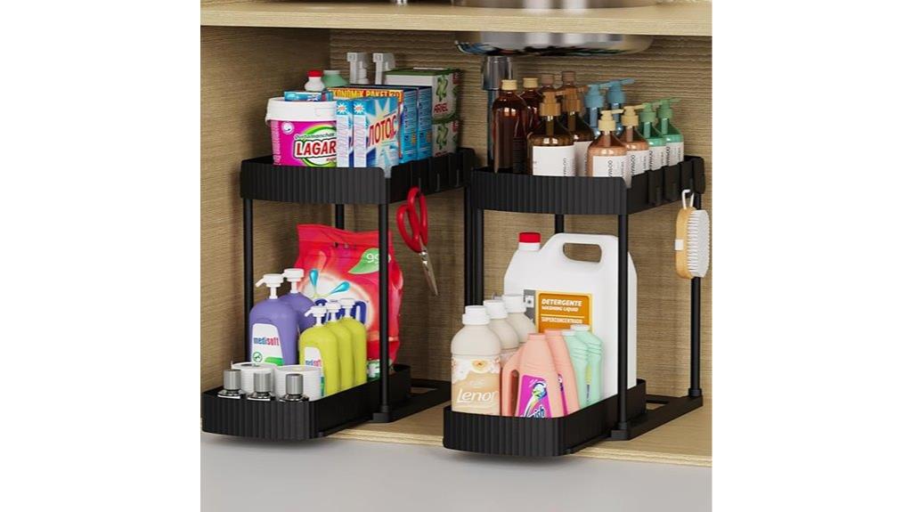 dual pull out organizer set