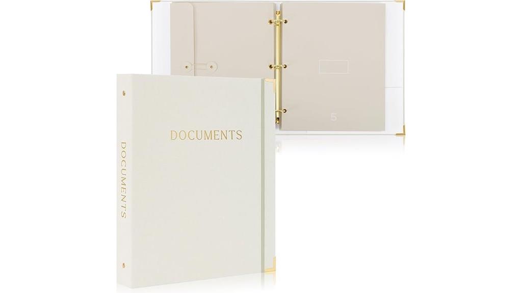 elegant linen binder organizer