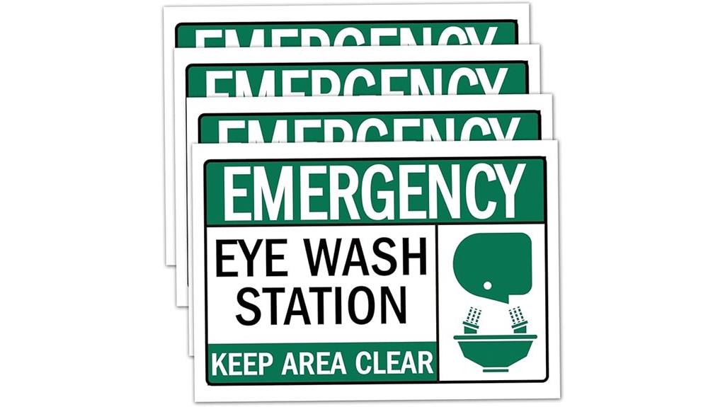 emergency eye wash sign