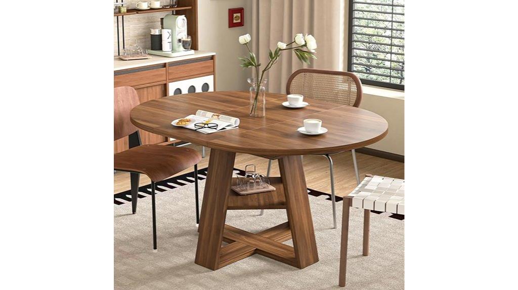 extendable round dining table