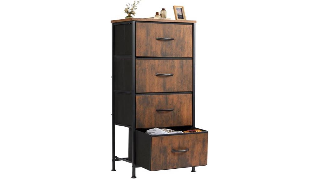fabric drawer storage tower