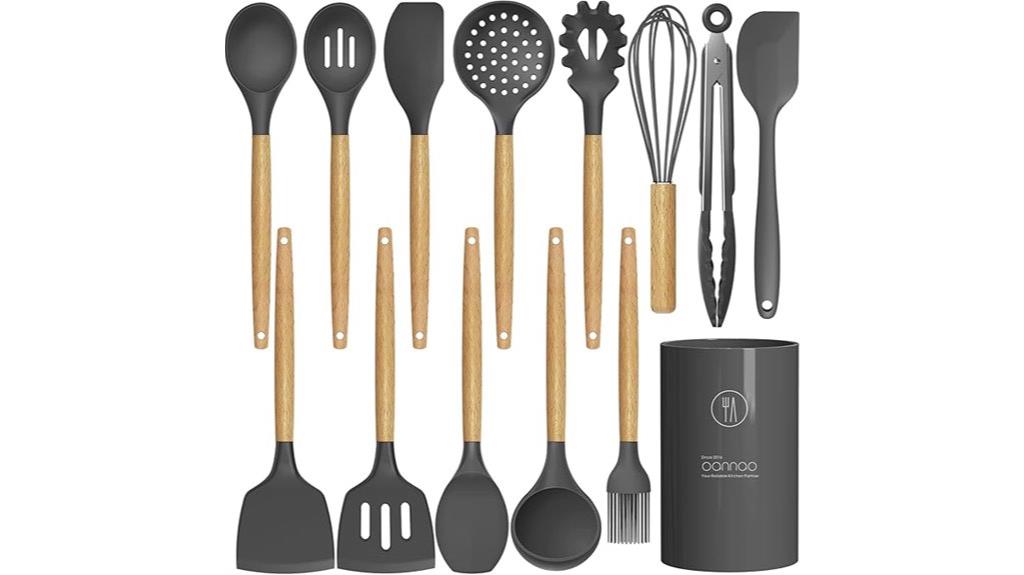 gray silicone kitchen tools