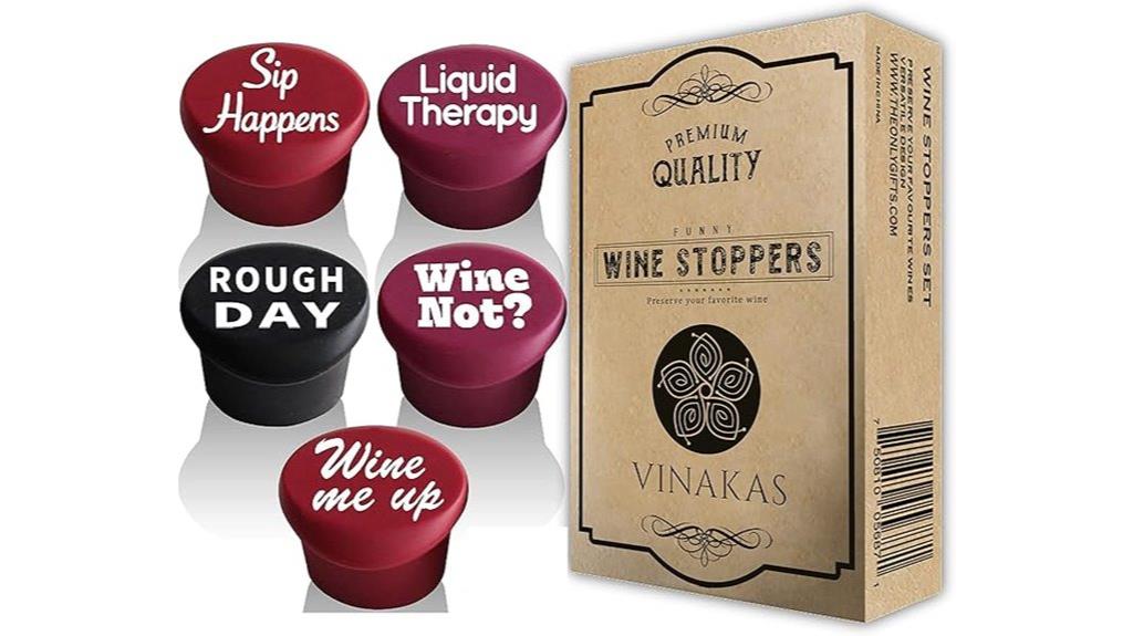 humorous silicone wine stoppers