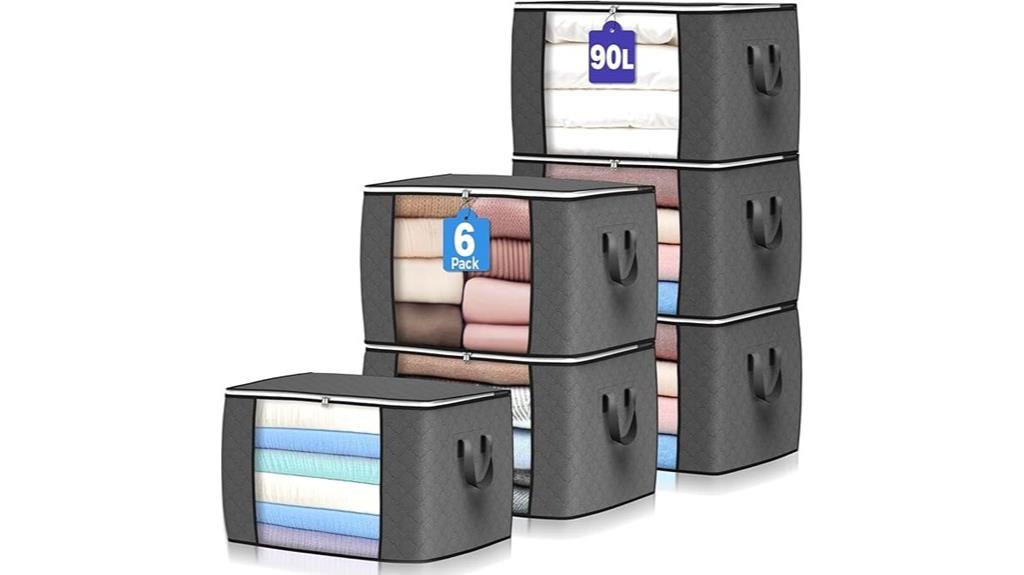 large capacity storage bins