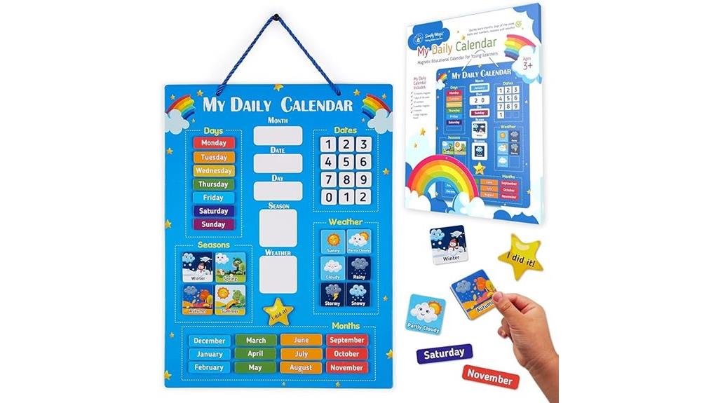 magnetic kids daily calendar