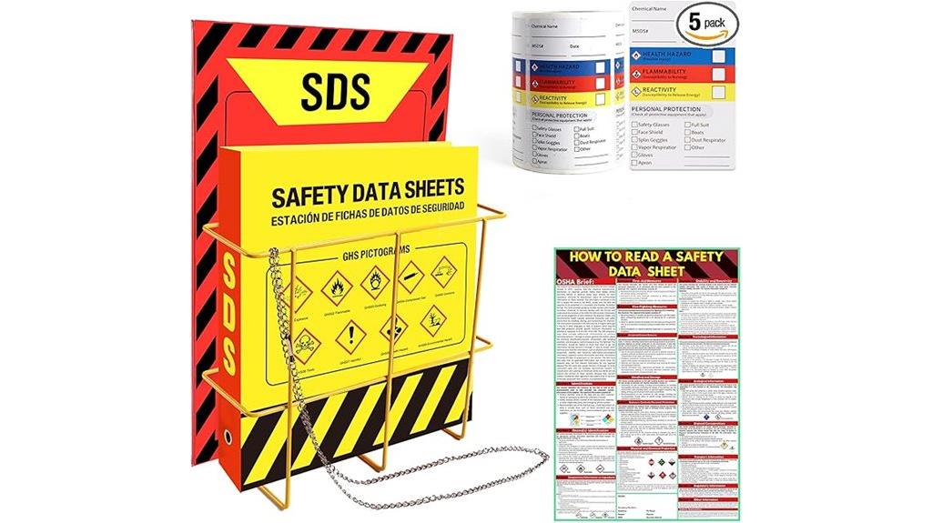 msds binder wall station