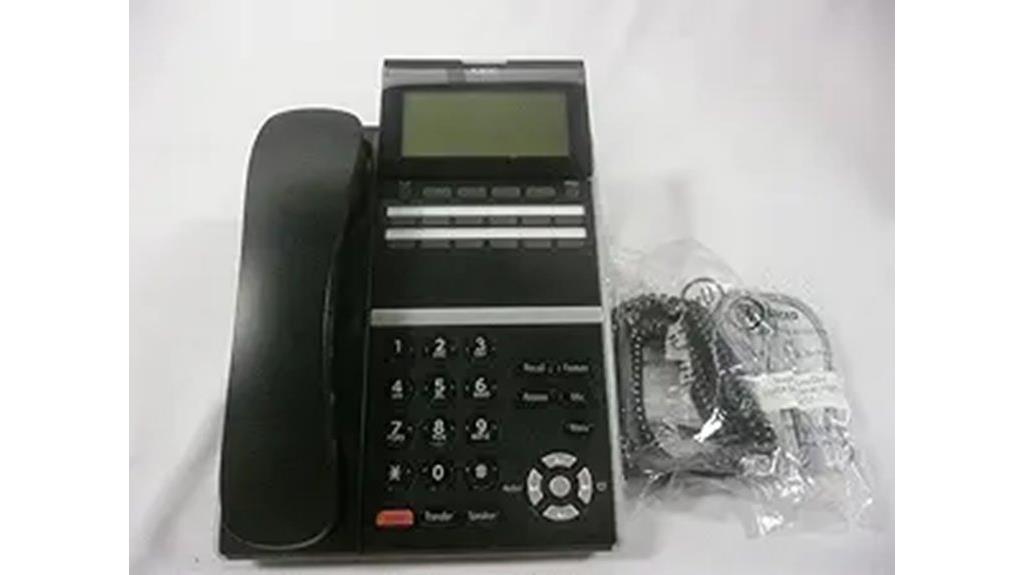 nec 12 button black phone