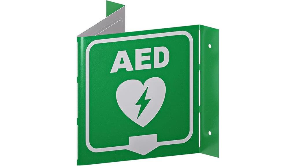 osha folded aed sign
