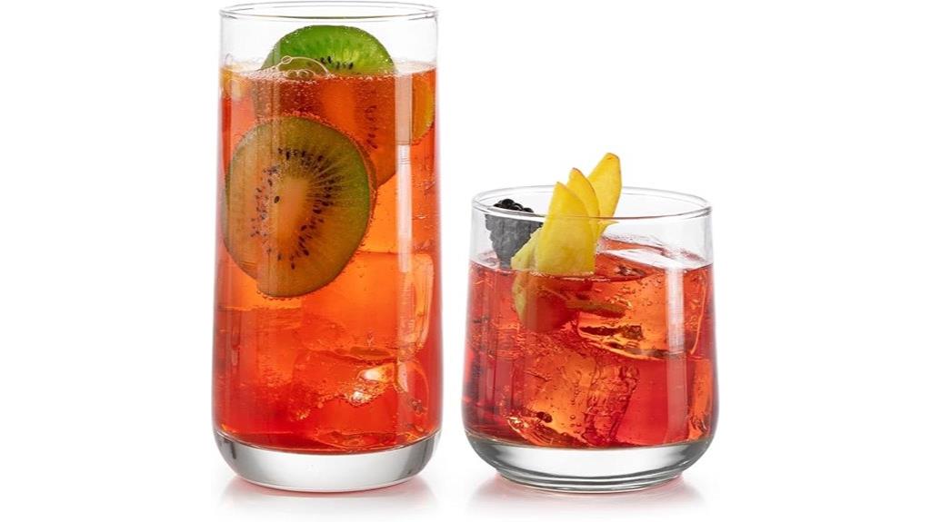 set of 16 tumblers