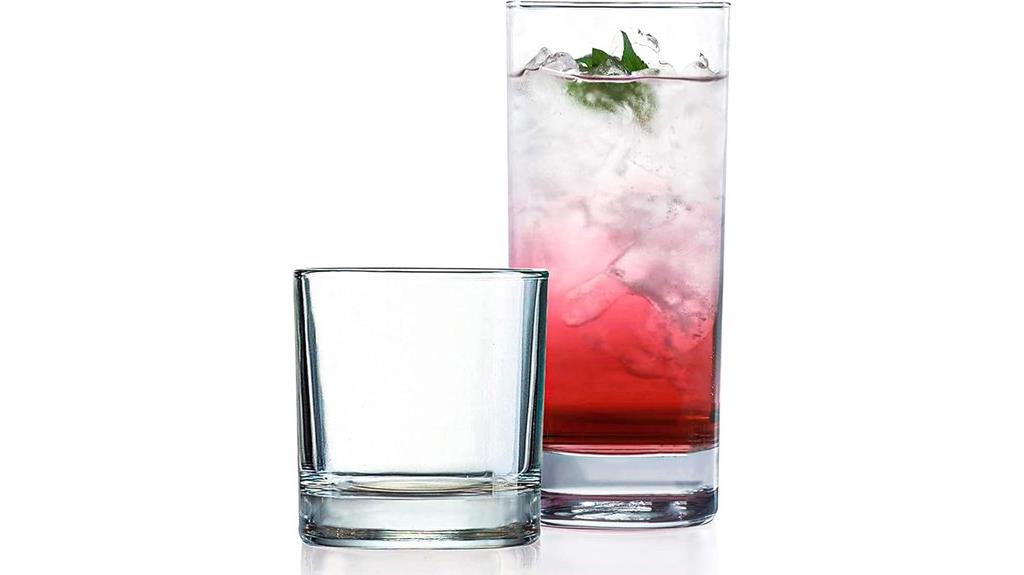 set of 8 drinking glasses