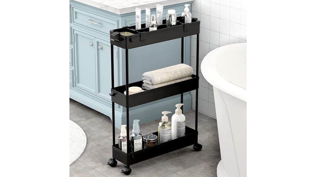 slim multi purpose storage cart