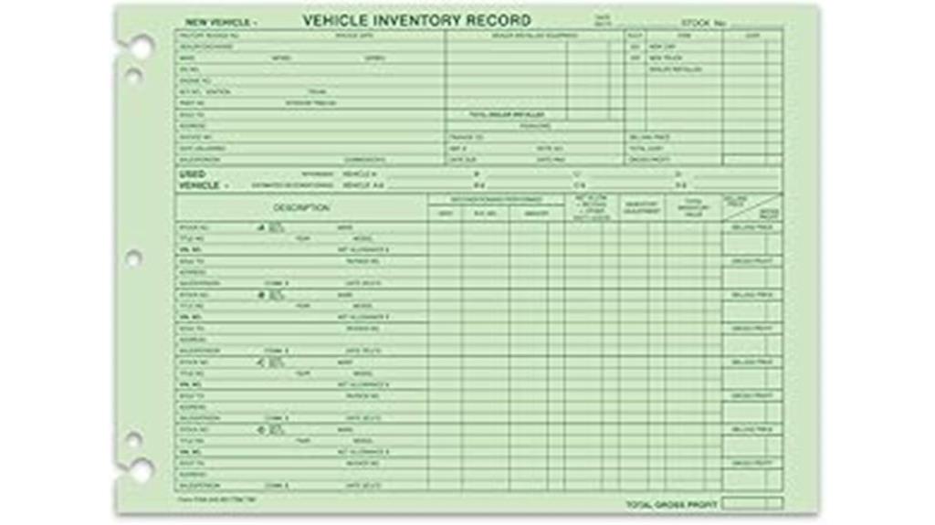 vehicle inventory pack four