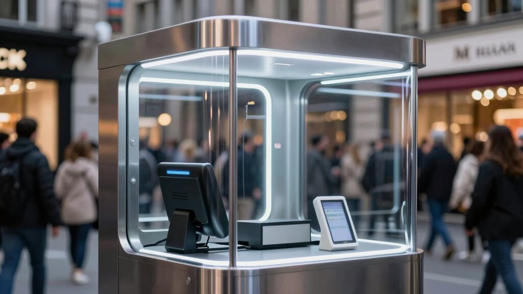 durable public payment enclosures