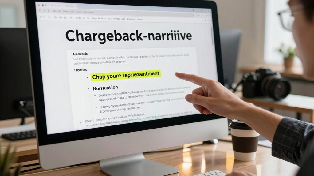 effective detailed chargeback narratives