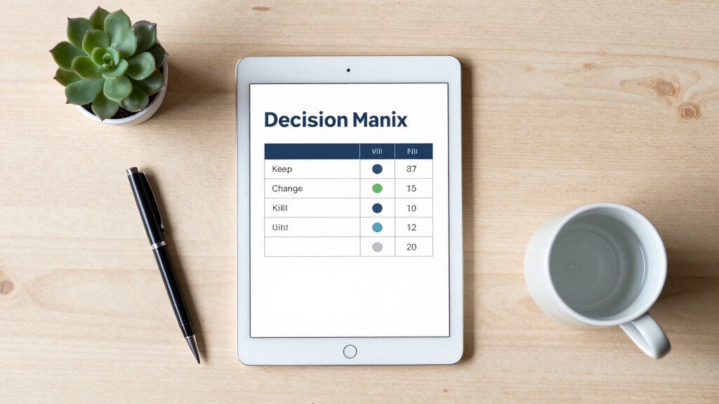 Outcome-First Decisions: Keep, Change, or Kill