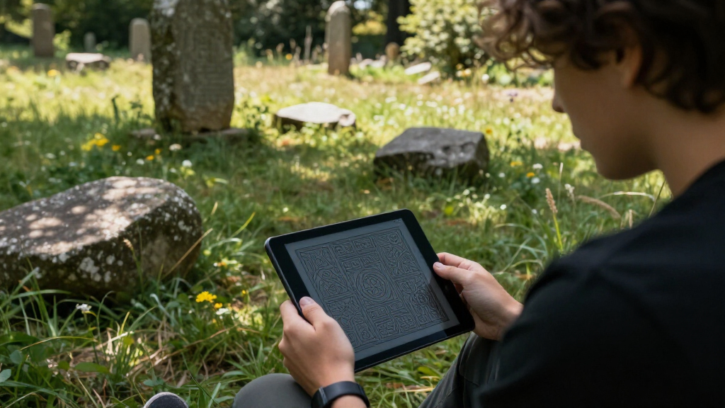 Exploring AI-Driven Visuals In SVG Carving: 'The Runestone Field' Case